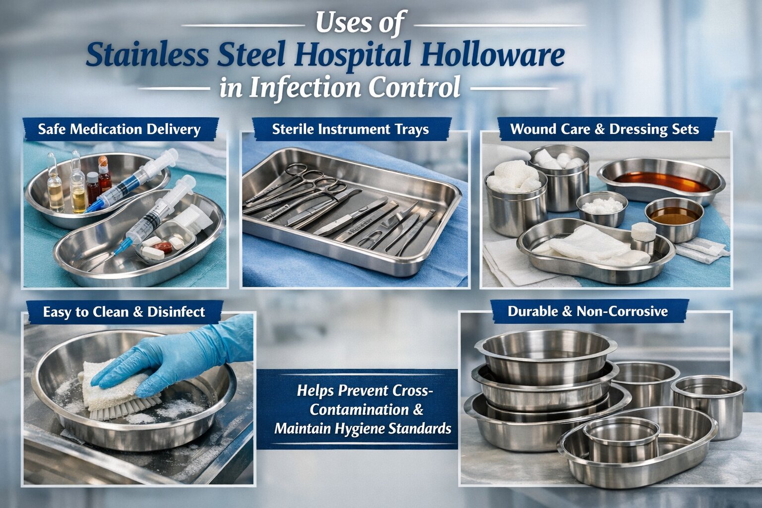Uses of Stainless Steel Hospital Holloware in Infection Control