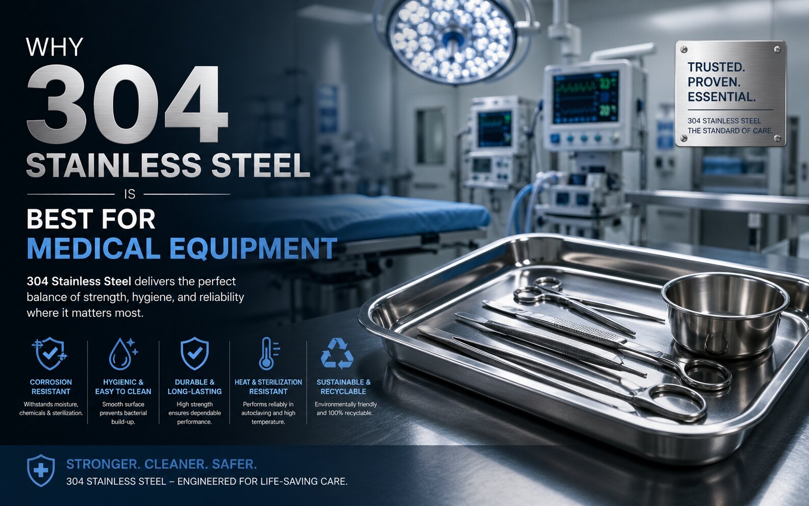 Why 304 Stainless Steel is Best for Medical Equipment