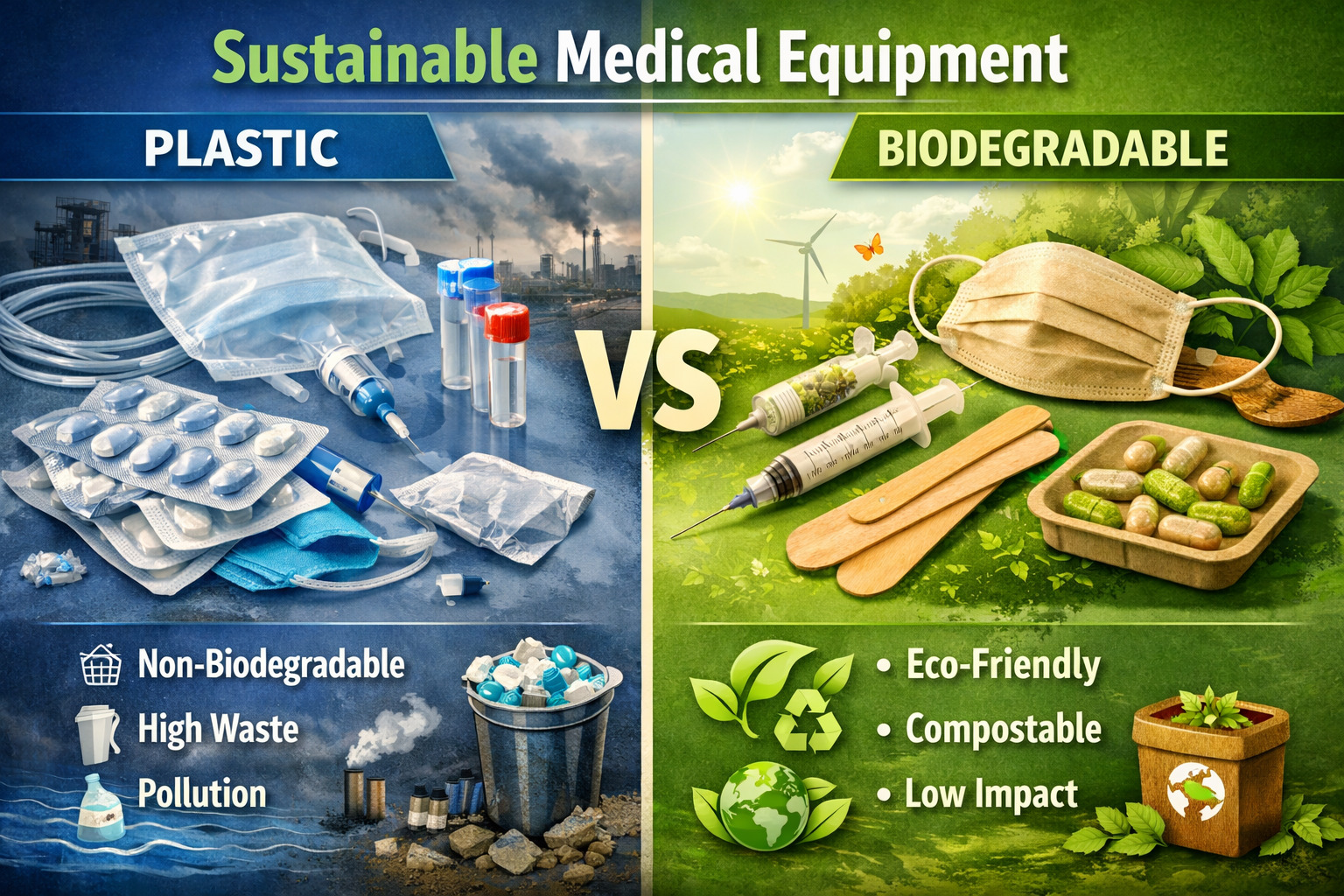 Sustainable Medical Equipment Plastic vs Biodegradable Sustainable Medical Equipment Plastic vs Biodegradable