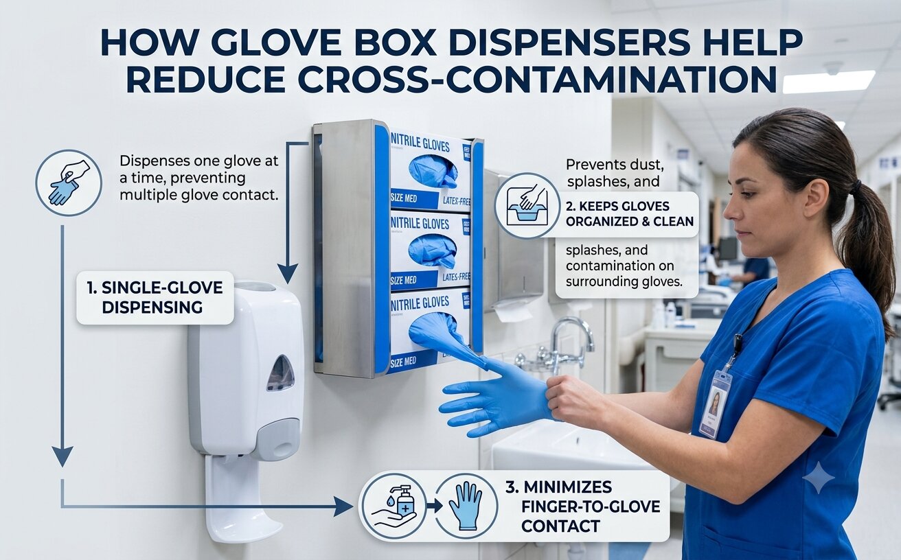 How do Glove Box Dispensers help Reduce cross contamination How do Glove Box Dispensers help Reduce cross contamination